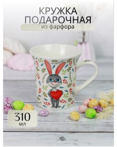 Кружка подарочная для чая Пасхальный кролик 221 08029 310мл Olaff