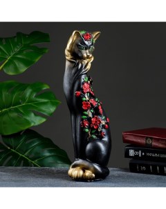 Фигура Маркиза средняя с цветами 42х12х14см Хорошие сувениры