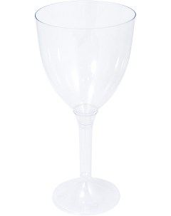 Бокал для вина со съемной ножкой прозрачный 250мл 20 шт в уп Pokrov plast