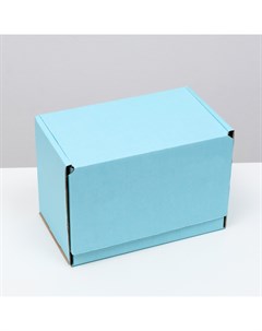 Коробка самосборная голубая 26 5 х 16 5 х 19 см Upak land