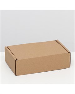 Коробка самосборная Почтовая бурая 26 х 17 х 8 см Nobrand