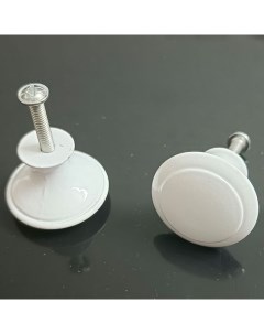 Ручка кнопка мебельная белый комплект 2 шт BR906L Brante