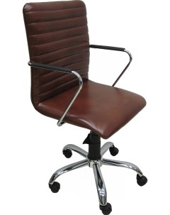 Компьютерное кресло Task GTP хром офисное обивка экокожа цвет коричневый Евростиль