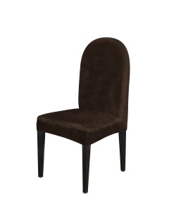 Чехол на стул с круглой спинкой Бруклин коричневый 6 шт Виктория хоум декор