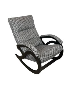 Кресло качалка Классика с обивкой из рогожки цвет серый Solarius