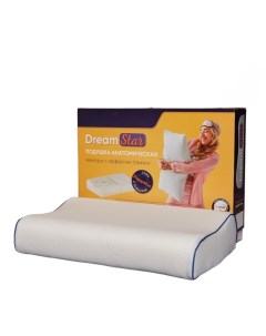 Подушка ортопедическая для сна Memory Foam 60х40 см высота 11 и 13 см Dreamstar