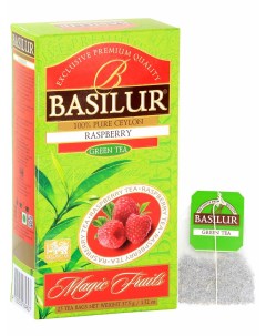 Чай зеленый Волшебные фрукты Малина 25 пакетиков Basilur