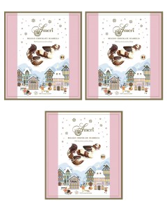 Конфеты шоколадные с начинкой пралине в новогодней упаковке 250 г 3 шт Ameri