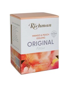 Чай зеленый Mango Peach Oolong в пакетиках 2 г х 20 шт Richman