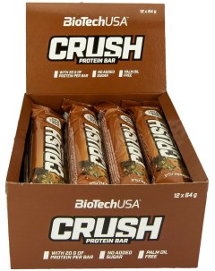 Протеиновый батончик Crush Bar 12 64 г шоколадный брауни Biotechusa