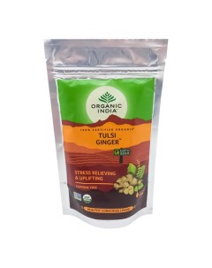 Чай травяной Tulsi ginger 100 гр Organic india