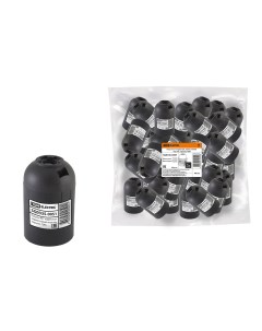 Патрон Е27 подвесной термостойкий пластик черный TDM 1 шт SQ0335 0051 Tdm еlectric