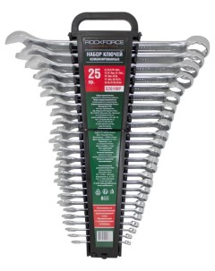 Набор ключей комбинированных 6 32мм 25 предметов в пластиковом держателе Rockforce