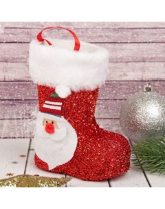 Подарочная упаковка Сапожок Дед Мороз красный цвет Страна карнавалия