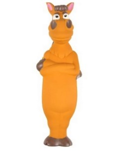 Игрушка для собак Karlie Лошадка с пищалкой лактексная оранжевая 5 5х21 см Flamingo