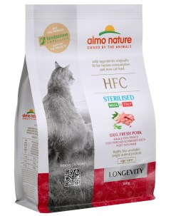 Сухой корм для кошек со свежей свининой для стерилизованных 0 3 кг Almo nature