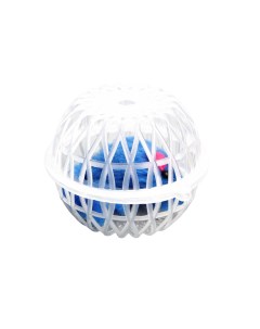 Игрушка для кошек Мышь в пластиковом шаре синий 7х5 см Пижон