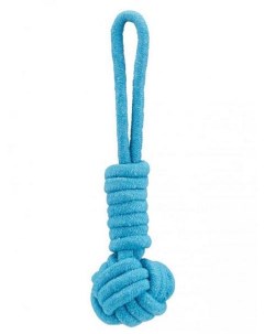 Игрушка для собак Петля веревочная с мячиком синяя 27 см Petsona