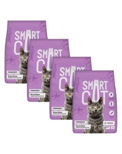 Сухой корм для кошек кролик 4 шт по 1 4 кг Smart cat