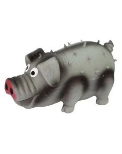 Игрушка для собак Свинка серая с пищалкой латексная 10 см N1