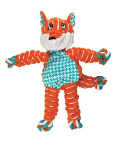 Мягкая игрушка для собак Floppy Knots Лиса малая оранжевый длина 24 см Kong