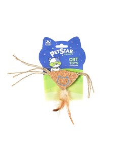 Игрушка для кошек Подушечка с мятой и перьями текстильная 15х21 см Pet star