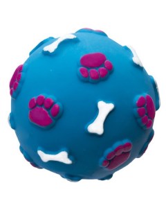 Игрушка для собак Yami Yami Мяч с лапками и косточками голубой 7 см Yami-yami