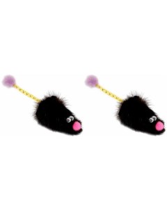 Игрушка для кошек Мышь с хвостом трубочка с норкой Вака