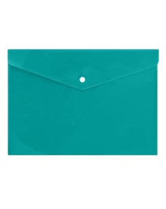 Папка конверт на кнопке А4 150мкм пластик зеленая непрозрачная Informat