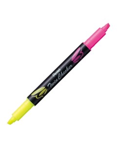 Текстовыделитель TwinCheсker 1 3мм SLW8 желтый розовый Pentel