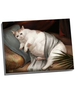 Картина по номерам 40 x 50 см Толстый котик 23 цвета Molly