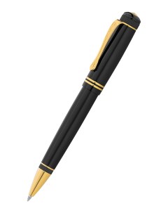 Шариковая ручка DIA2 1 0мм черный корпус с золотистыми вставками Kaweco