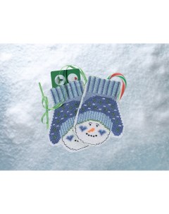 Набор для вышивания Варежки Снеговика арт MH191831 Mill hill