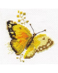 Набор для вышивания Яркие бабочки Желтая 9х8 см 0 147 Alisa
