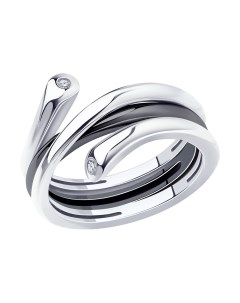 Кольцо из серебра с фианитами Ювелирочка