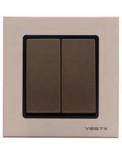 Двухклавишный выключатель Vesta electric