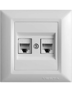 Двойная розетка для сетевого кабеля Vesta electric