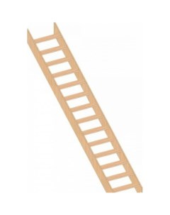 Прямая деревянная лестница Тдв