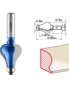 Кромочная фигурная фреза Зубр