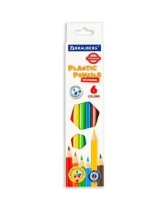 Шестигранные цветные карандаши Brauberg