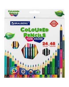 Цветные мягкие двусторонние карандаши Brauberg