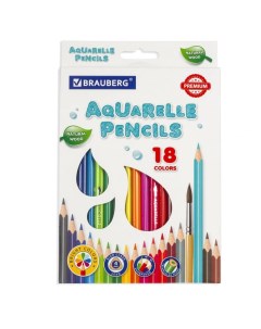 Акварельные цветные карандаши Brauberg