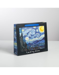 Пакет подарочный ламинированный горизонтальный упаковка i paint my dream m 30 х 26 х 9 см Дарите счастье