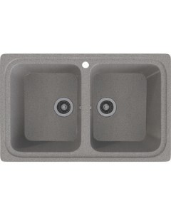 Кухонная мойка GS 12 09 темно серый с сифоном Gamma stone