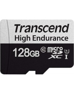Карта памяти 128GB microSD w adapter U1 High Endurance TS128GUSD350V Transcend