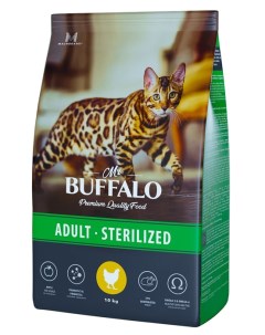 Сухой корм для кошек Sterilized с курицей 10 кг Mr.buffalo