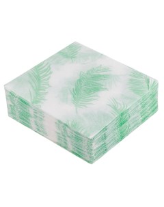 Салфетка бумажные Пальмовые ветви 24 см 1 сл 50 шт Домовой