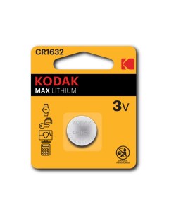 Батарейки MAX Lithium CR1632 1BL Kodak