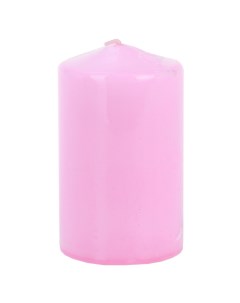 Свеча столбик 7х12 см розовый Lumi