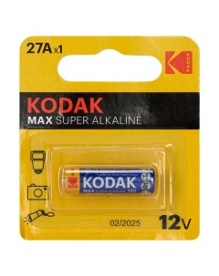 Батарейка 27A 1BL MAX SUPER Alkaline K27A 1 GP27A MN27 60 240 28800 Kodak